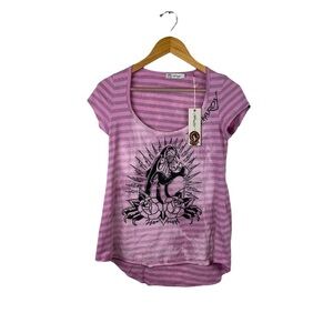 ED Hardy‎ Panther And Roses Short Sleeve T-Shirt